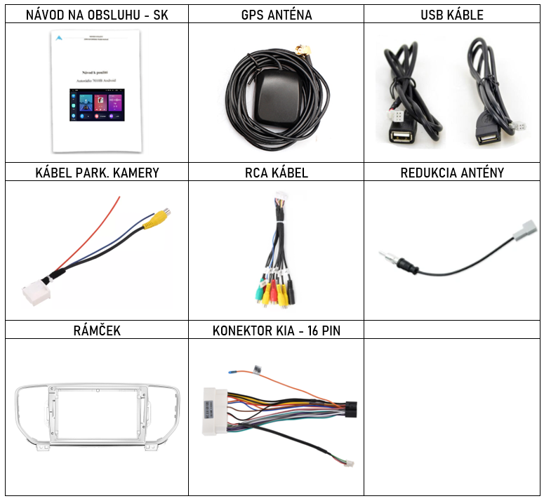 SK Prislusenstvo pre autorádio Podofo n pre Kia Sportage KX5 s CarPlay AndroidAuto - evtech.sk